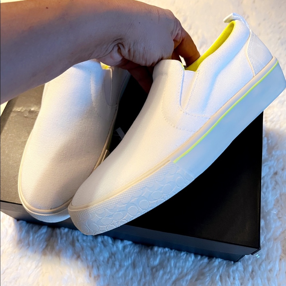 coach citysole platform  optic white  US size 8 $ 150 00